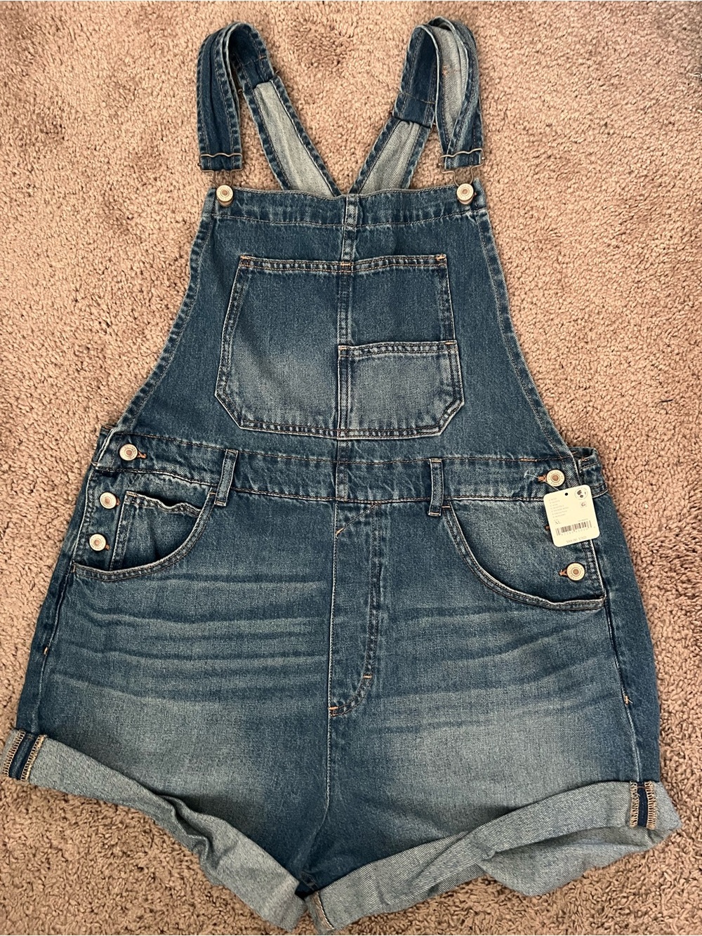 Free People Denim Overalls